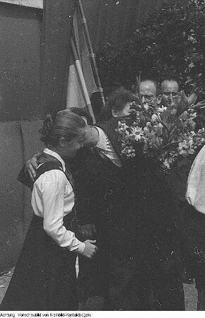 Dresden. Tag der Internationalen Brigaden. Treffen ehemaliger Spanienkämpfer, Juli 1952