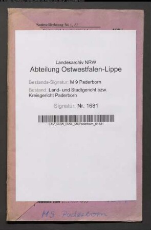 Erblasser: Göstermeyer, Bernhard; Erblasser: Göstermeyer, Angela Maria, geb. Ottens: