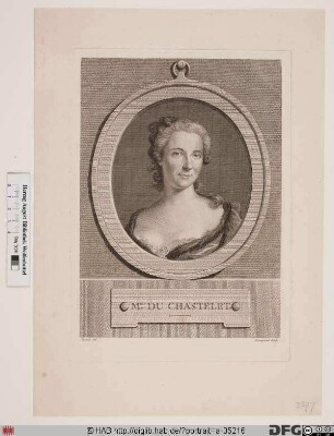 Bildnis Gabrielle-Émilie Du Châtelet, marquise, geb. Le Tonnelier de Breteuil