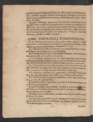 Libri Theologici Romanensium.