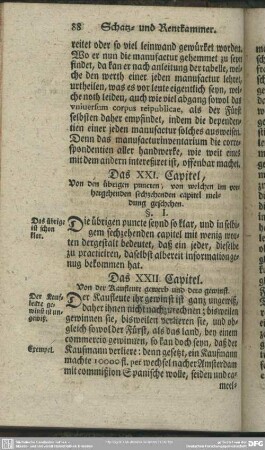 Das XXII. Capitel. Von der Kaufleute gewerb und dero gewinst