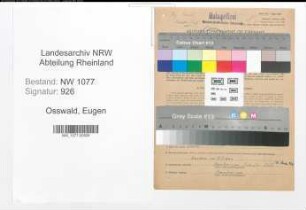 Entnazifizierung Eugen Osswald , geb. 08.04.1920 (Bahnpolizist)