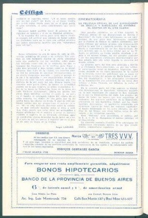 Cinematografía : La película oficial de las Exposiciones de Sevilla y Barcelona se estrena el martes en el Cine Gloria