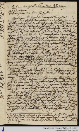 Brief von Peter Joseph Schneider an Franz Karl Grieshaber (05.03.1842)
