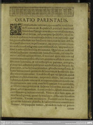 Oratio Parentalis