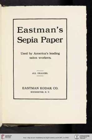 Eastman Kodak Co. [Sepia Paper]