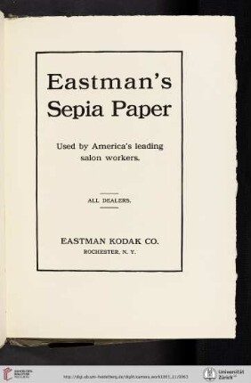 Eastman Kodak Co. [Sepia Paper]