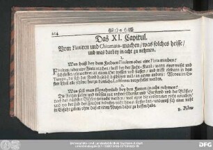 Das XI. Capitul. Vom Fintiren und Chiamata-machen, was solches heisse, und was darbey in acht zu nehmen.