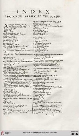Index auctorum, rerum, et verborum