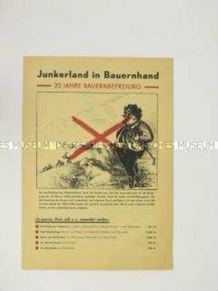 Propagandaschrift der Nationalen Front zum 20. Jahrestag der Bodenreform