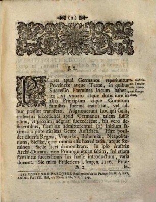 Discursus De Successione Foeminea In Regna Et Provincias Austriacas : Occasione Sanctionis Pragmaticae Publicatus Adiecta Ipsa Sanctione Et Privilegio Friderici I.