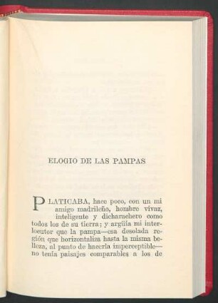Elogio de las pampas