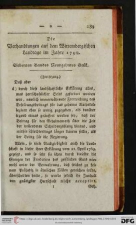 Siebenten Bandes Neunzehntes Stuek.