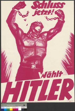 Wahlplakat der NSDAP zur Reichspräsidentenwahl am 13. März 1932 für den Kandidaten Adolf Hitler