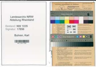 Entnazifizierung Karl Buhren , geb. 26.01.1904 (Kaufmaennischer Angestellter)