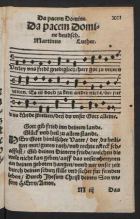 Da pacem Domine deudsch.