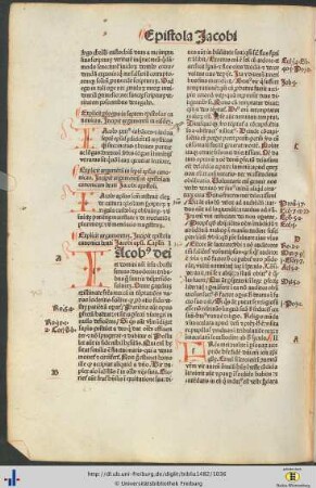 Argumentum in epistolam canonicam beati Jacobi apostoli