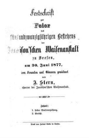 Ueber Waisenerziehung