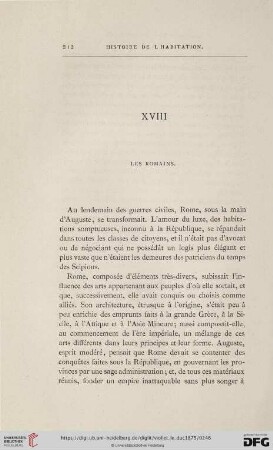 XVIII. Les Romains