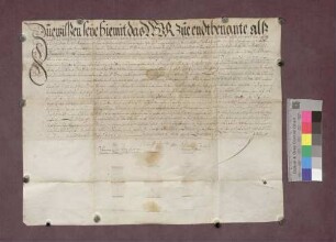Die Hinterlassenen von Franz Friedrich von Sickingen verkaufen dem Kartäuser-Kloster ob Freiburg 11 Jauchert Acker zu Littenweiler um 550 Gulden.