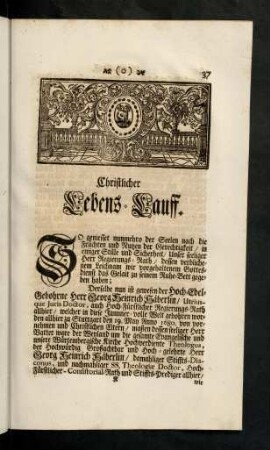 37-46, Christlicher Lebens-Lauff.