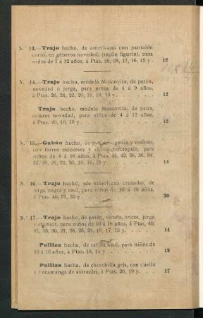[Descripción de trajes]