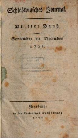 Schleswigsches Journal. 1793,3, 1793,3