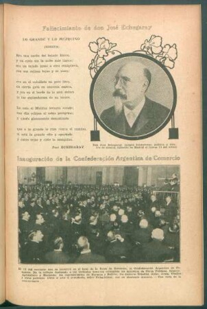 Lo grande y lo mezquino : Fallecimiento de don José Echegaray