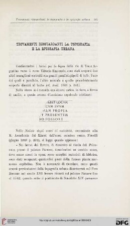 16: Trovamenti risguardanti la topografia e la epigrafia urbana, [29]