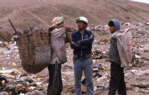 Müllsammler in Lima, Peru, 1990