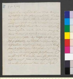 Brief von Körner, Christian Gottfried an Goethe, Johann Wolfgang von