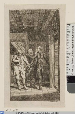 Sebaldus nach dem Schiffbruch in der Wohnung des Priesters.