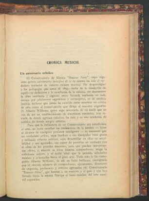 Crónica musical