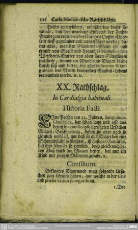 XX. Rathschlag. In Cardialgia habituali