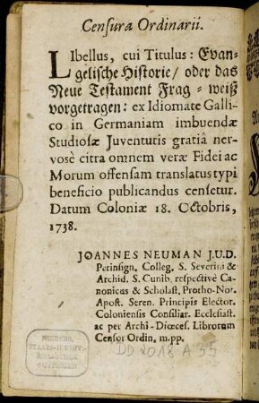 Censura Ordinarii.