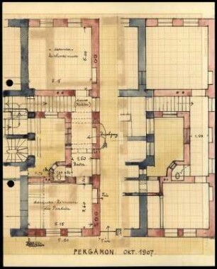Handzeichnung Grundriss Anbau