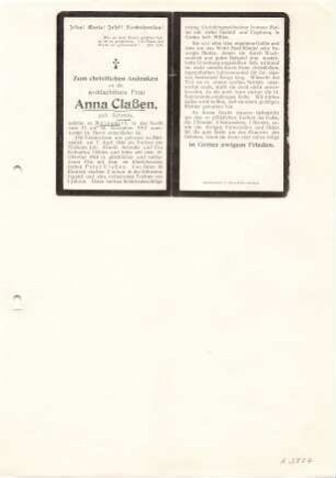 Claßen, Anna geb. Schmitz