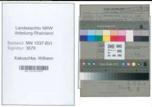 Entnazifizierung Wilhelm Kakuschke , geb. 27.12.1912 (Bueroangestellter)