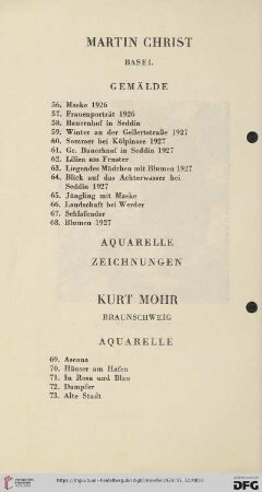 Kurt Mohr (Nr. 69-73)