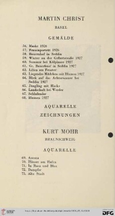 Kurt Mohr (Nr. 69-73)