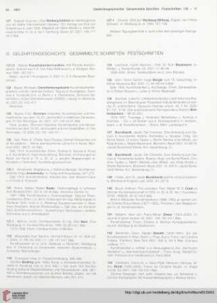 III. Gelehrtengeschichte. Gesammelte Schriften. Festschriften