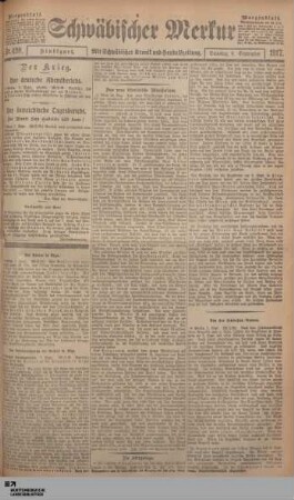 Schwäbischer Merkur : mit Schwäbischer Kronik und Handelszeitung : Süddeutsche Zeitung