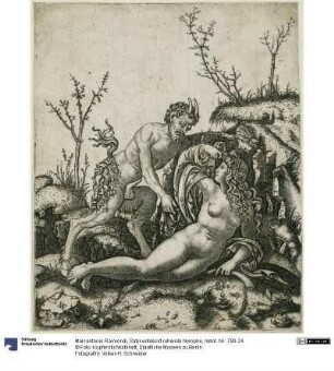 Satyr entdeckt ruhende Nymphe