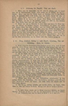 § 10. Berg, Hochland, Gebirge u. nach Begriff, Gestaltung, Bau und Entstehung. Arten der Gesteine