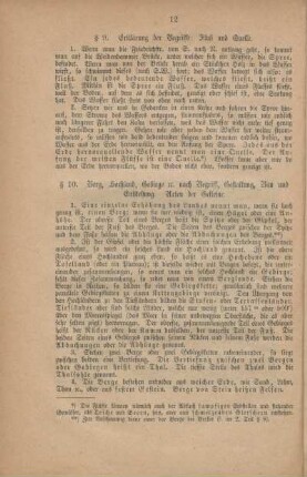 § 10. Berg, Hochland, Gebirge u. nach Begriff, Gestaltung, Bau und Entstehung. Arten der Gesteine
