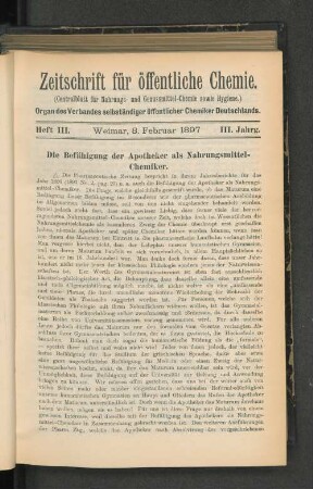 Heft III. Weimar, 8. Februar 1897