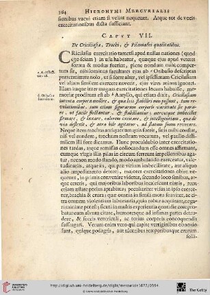 Caput. VII.: De Criciliasiae, Trochi, & Pilamallei qualitatibus