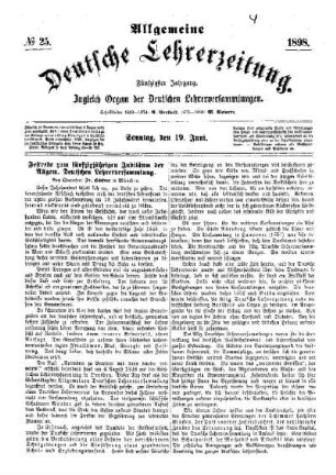 Festrede zum fünfzigjährigen Jubiläum der Allgem. Deutschen Lehrerversammlung