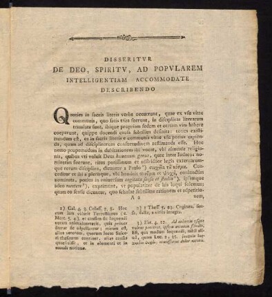 III-VI, Disseritur de Deo, Spiritu, ad popularem intelligentiam accommodate describendo. ...