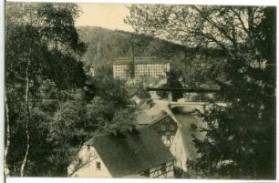Scharfenstein. Spinnerei, Eisenbahn-und Zschopaubrücke
